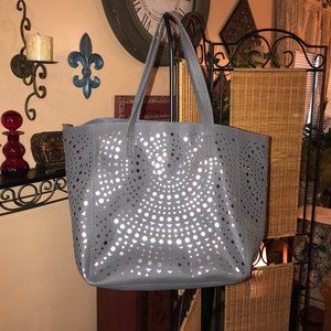 Grey & Silver Overnight Bag or Shoulder Bag